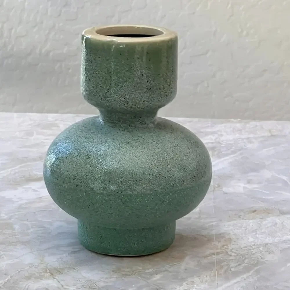Bloomingville Green Ceramic Candle Holder 7